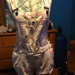 2.1 denim short overalls / shortalls