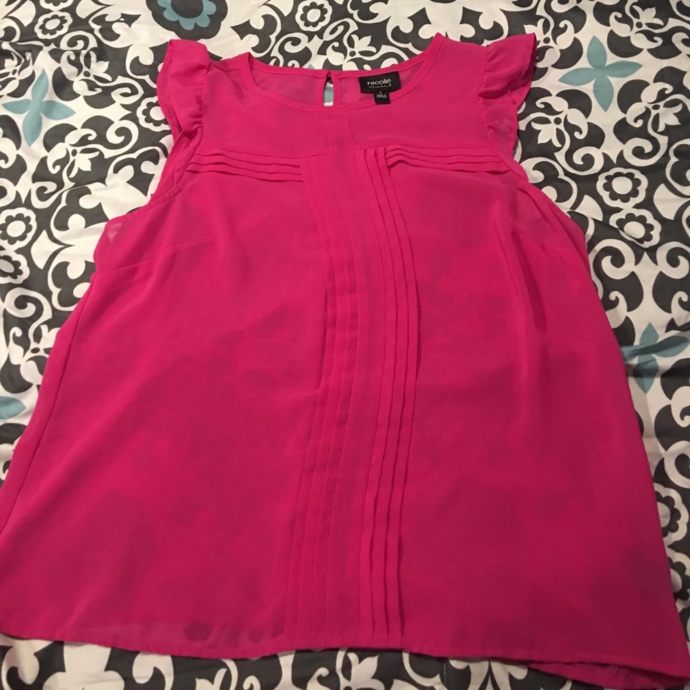 Nicole Brand Pink and Blue Shear Top 👚👚👚