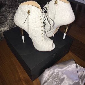 Giuseppe Zanotti (AUTHENTIC) white booty heels