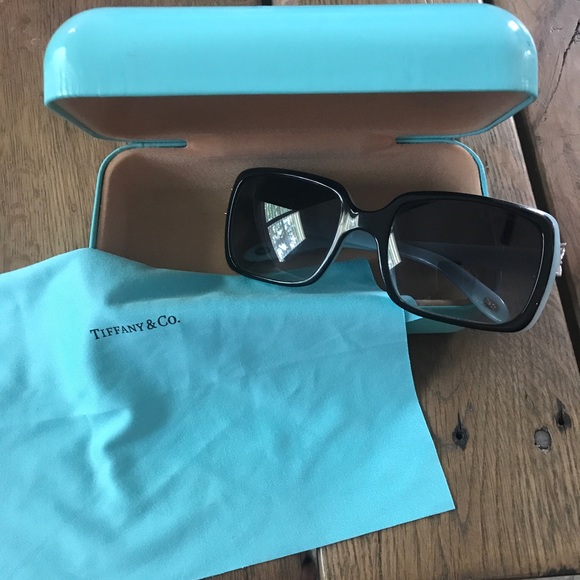 Tiffany & Co. Accessories - Tiffany & Co Rect Crystal Embellished Sunglasses