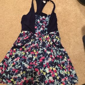 Bright colored flower pattern dress