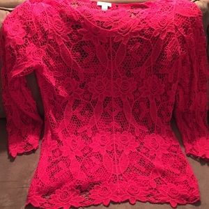 Red lace top