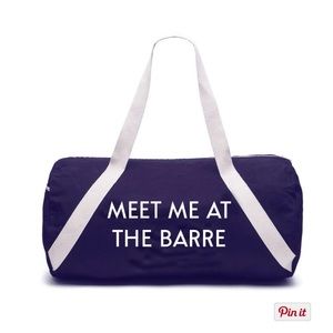 "Meet Me at the Barre" Denim Gym Bag New