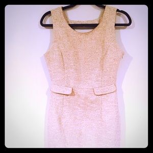 Beige/gold dress with a hint sparkle and open back