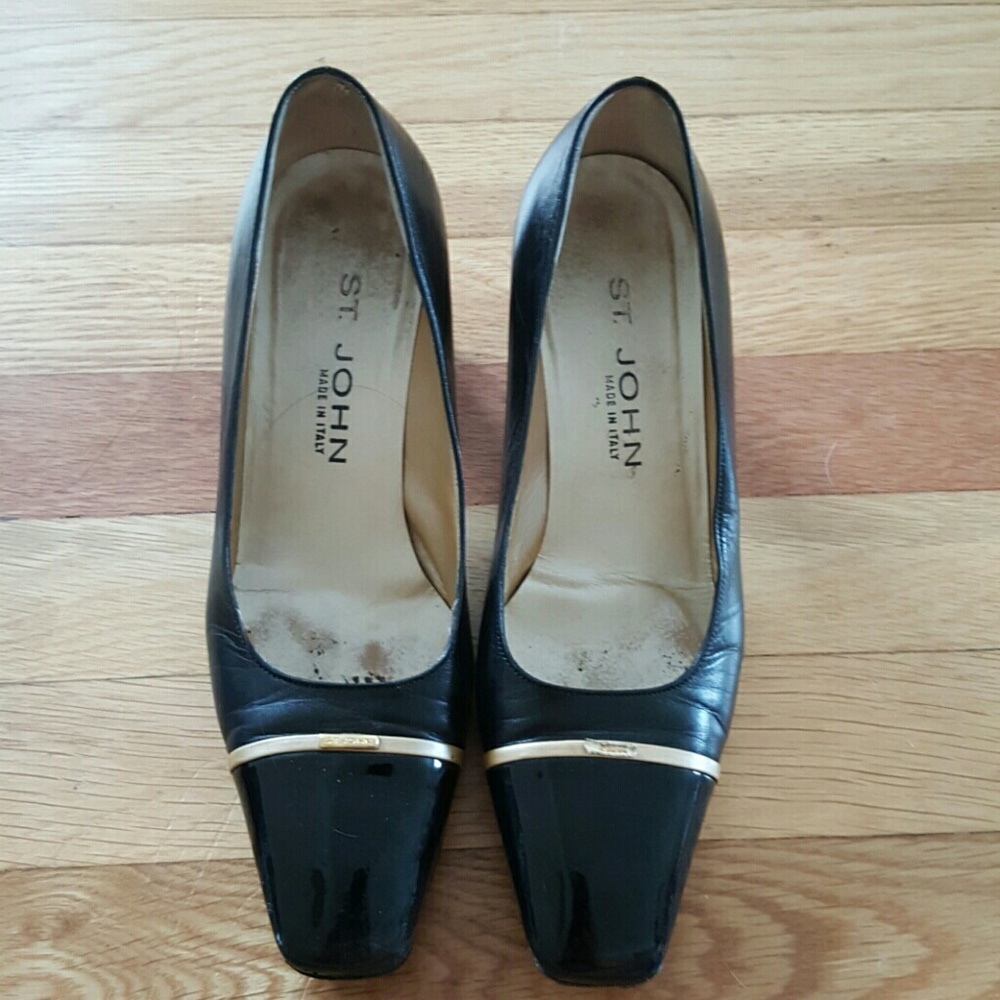 St. John Black Italian Heels