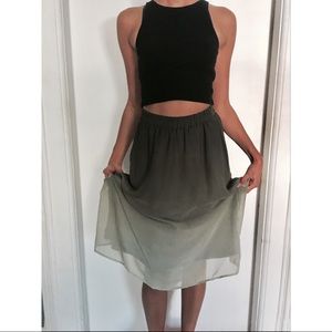 Ombré green skirt