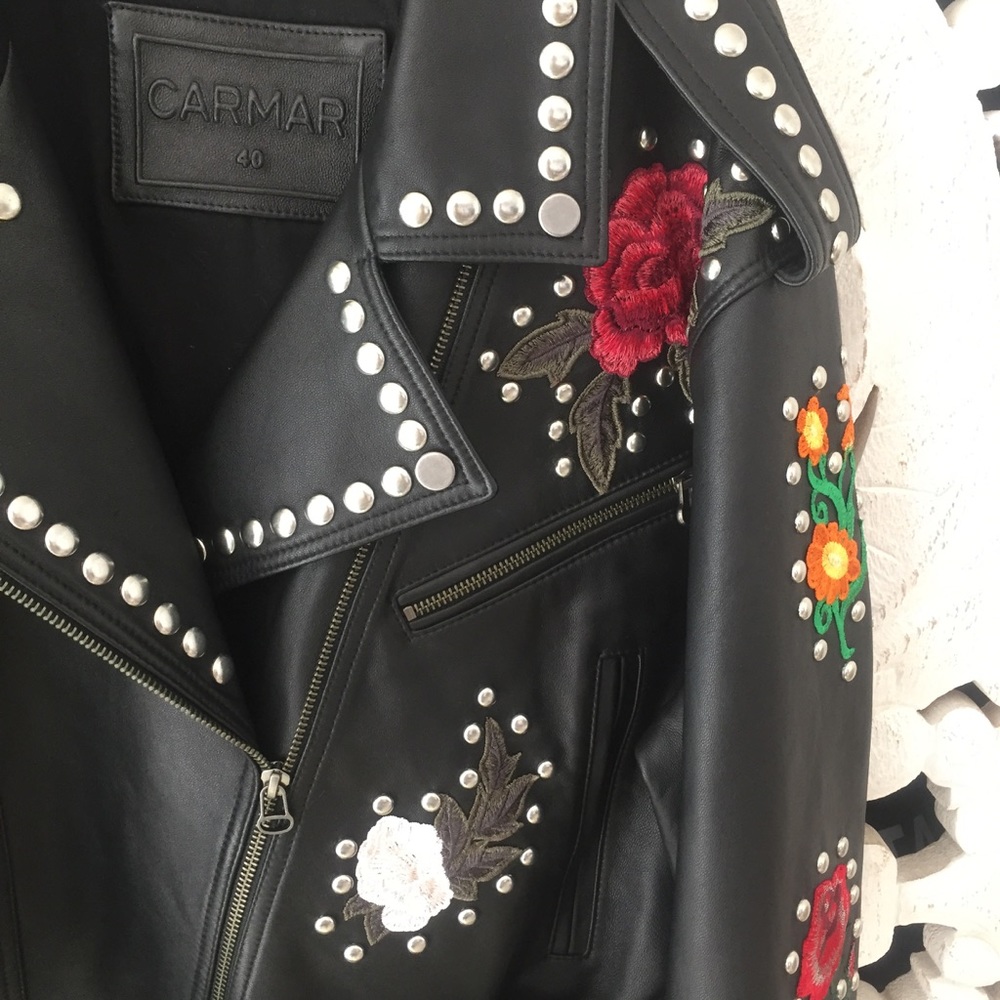 ❤️ LF Carmar Black Leather Jacket - Picture 3 of 6