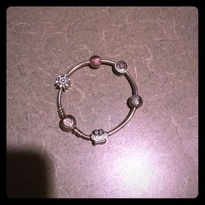 Pandora bracelet with charms