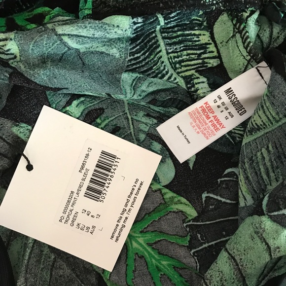 New with Tags! Black Tropical Romper. Never worn! - Picture 4 of 5