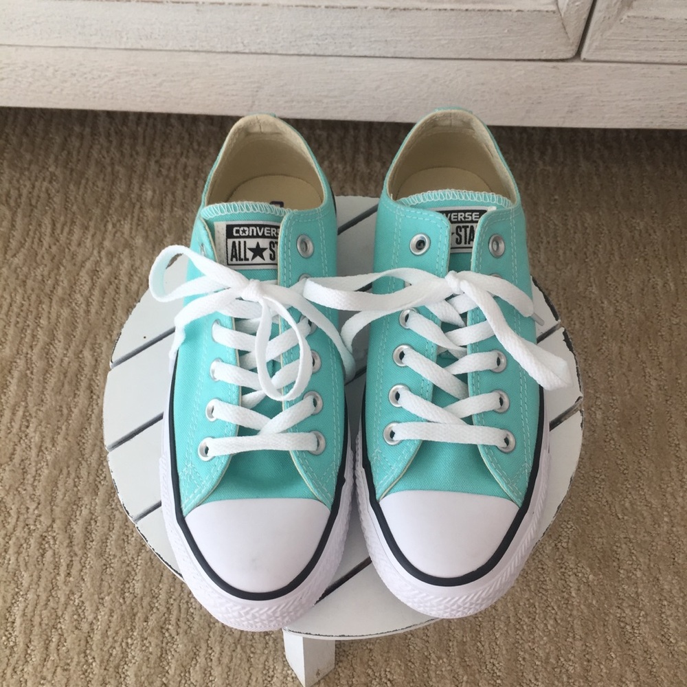 Tiffany Blue Converse Sneakers - Picture 2 of 4