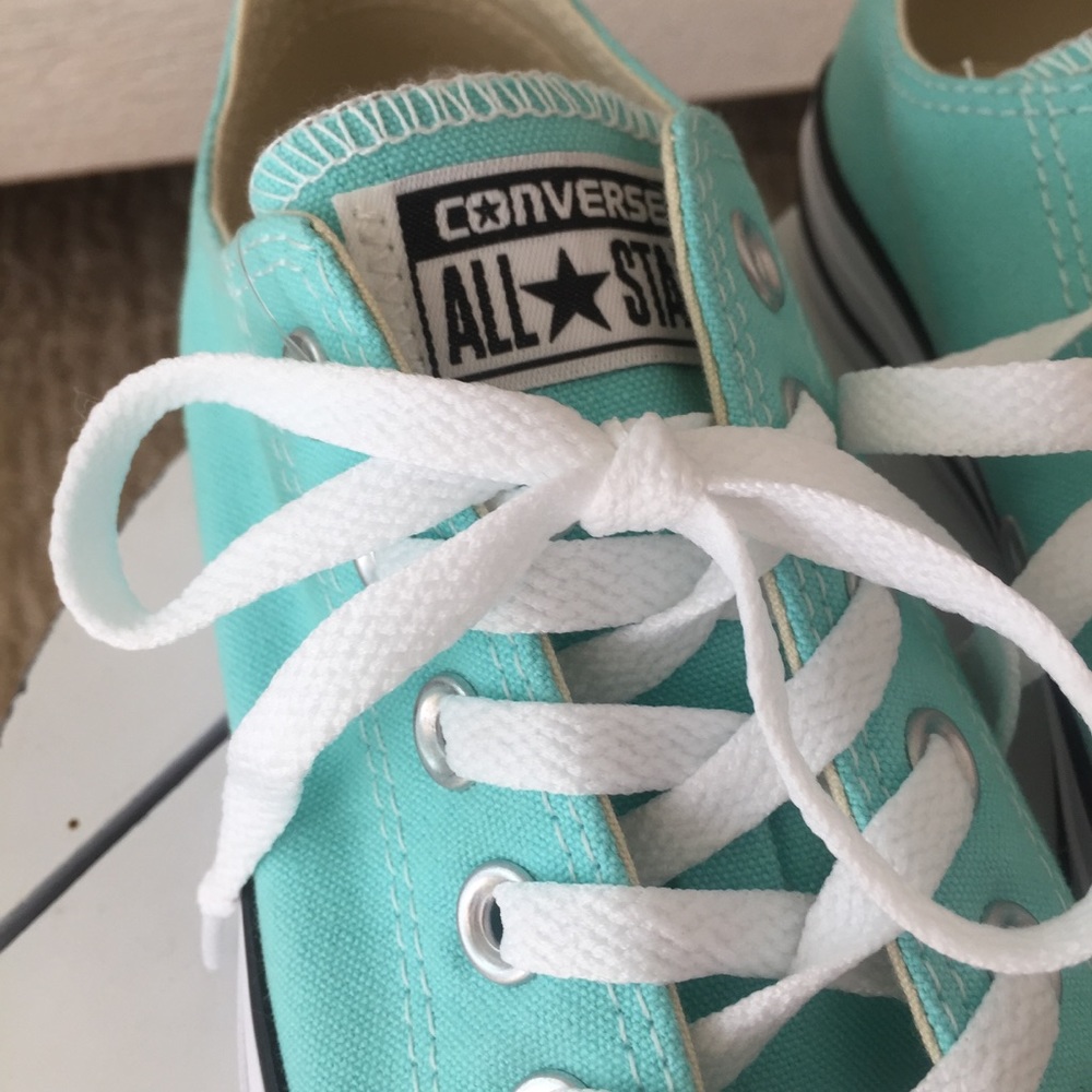 Tiffany Blue Converse Sneakers - Picture 3 of 4