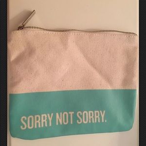 NEW NO TAG-NORDSTROM MAKEUP BAG "SORRY NOT SORRY"