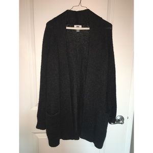 Long, knit cardigan