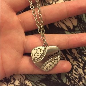 Coach heart necklace