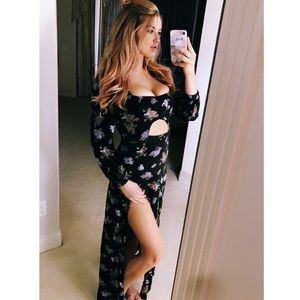 UO Floral Maxi with slits