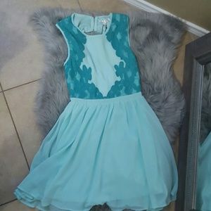 Open back chiffon dress