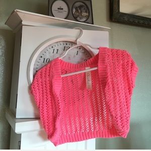 Coral crop shrug 🦄