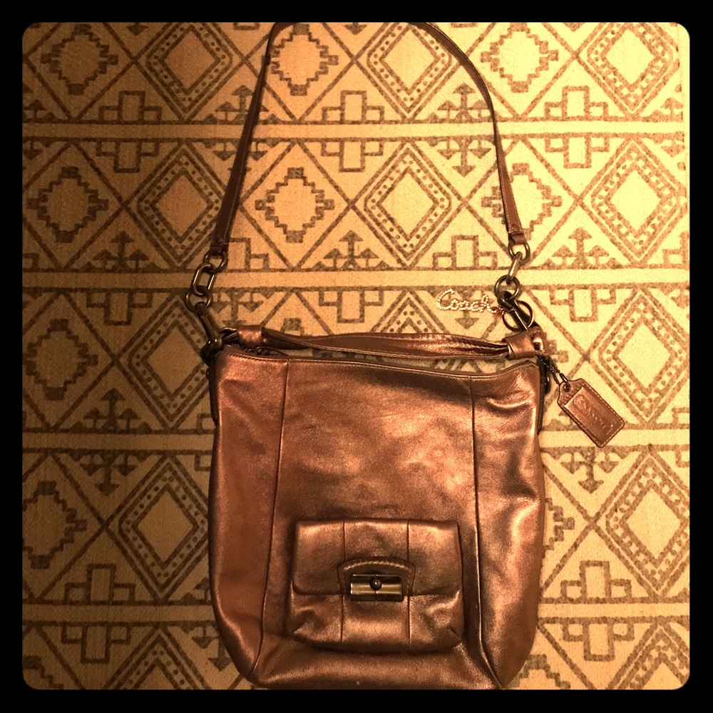 Coach Purse with Coach keychain