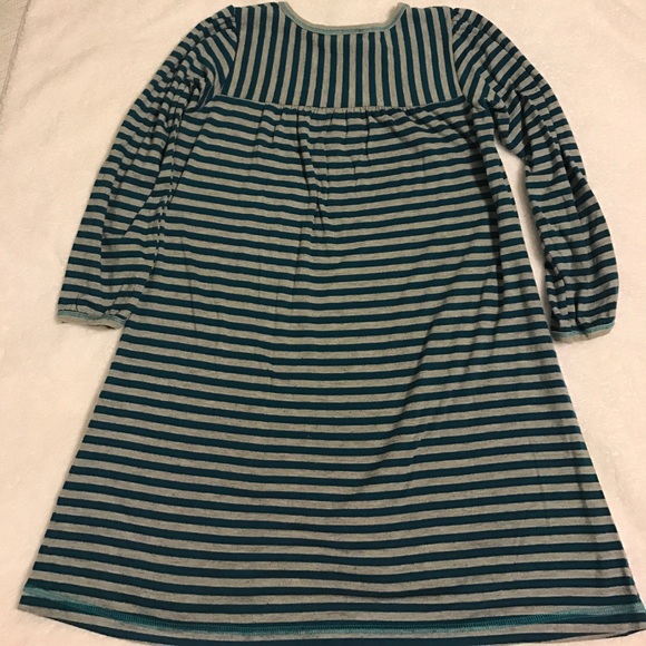 Mis Tee V-Us Gray and Dark Teal Striped Dress - Picture 4 of 4
