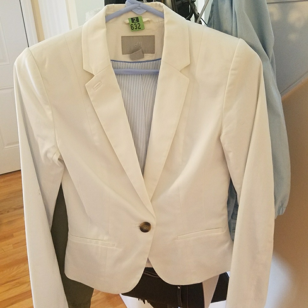 hm white blazer