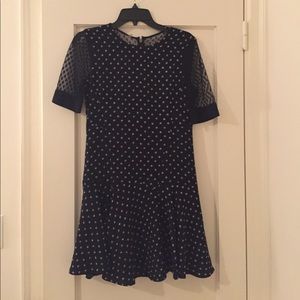 Rebecca Taylor black / white polka dot dress