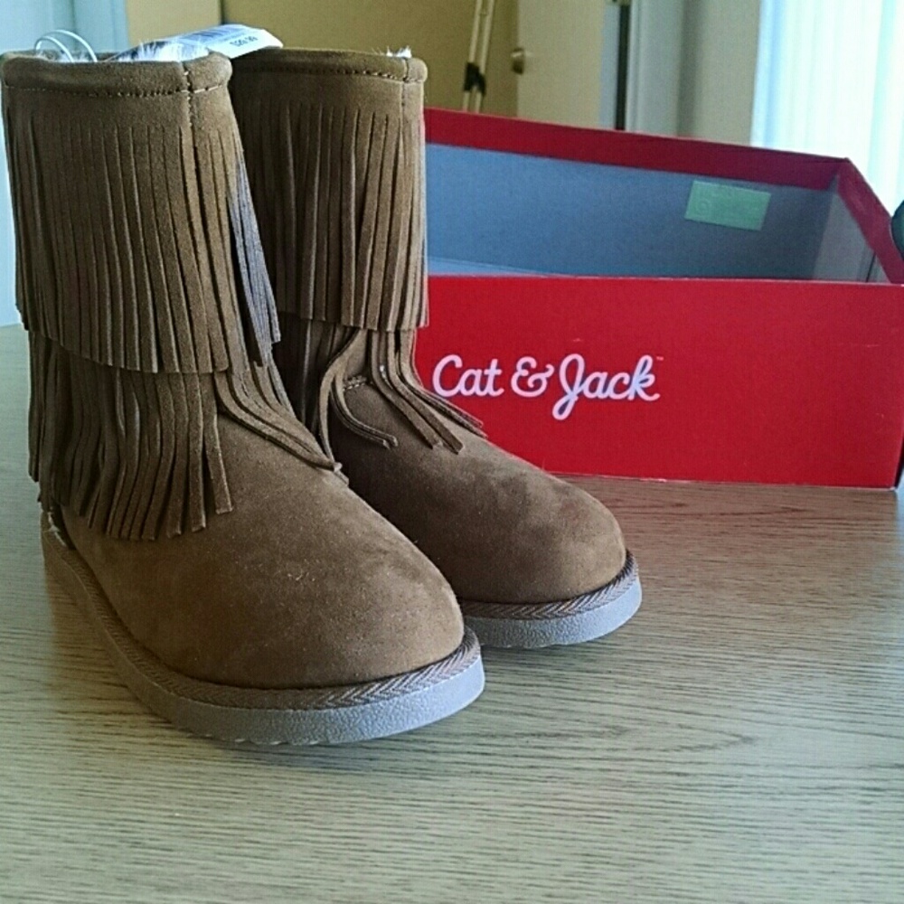 🐈 Cat & Jack Fringe Lottie Cognac Boots