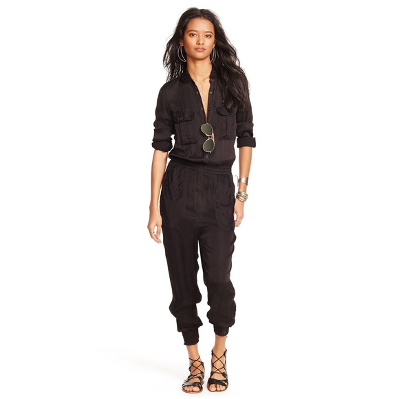 satin utility jumpsuit