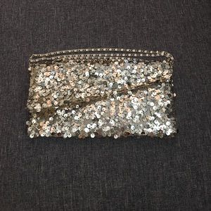 Gold sequin cross body