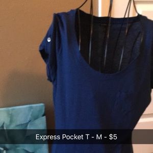 Navy Express Pocket Tee