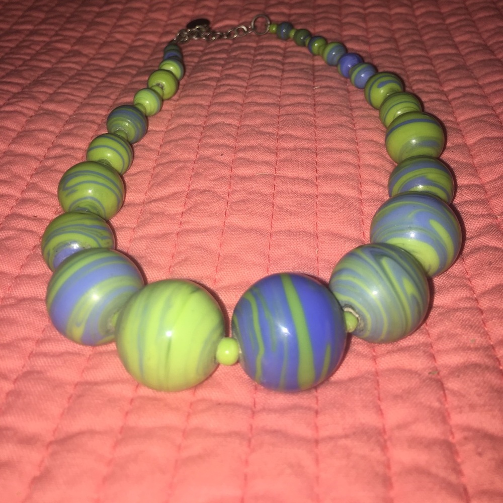 💯Zad Glass Bead necklace 💛