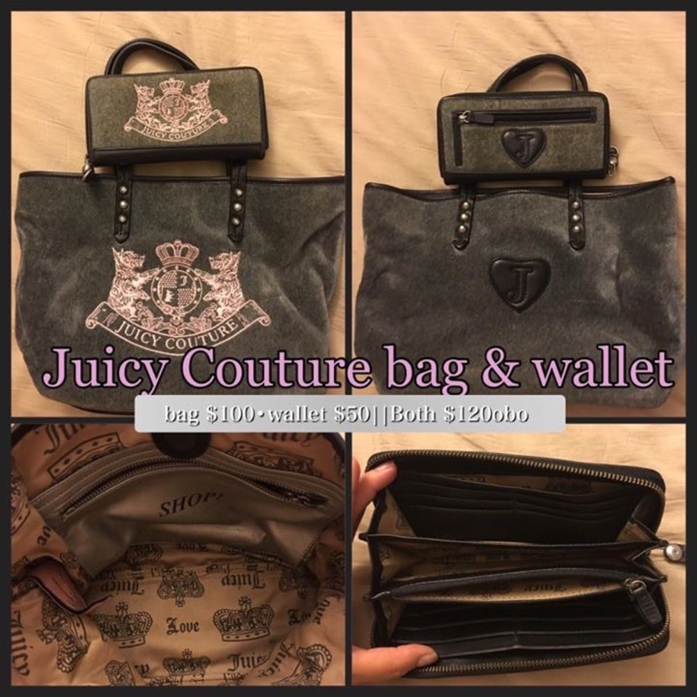 <<Price Drop>>Juicy couture bag and wallet🖤