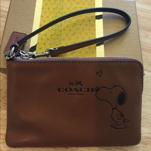 Coach leather wristlet