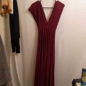 Floor length burgendy 50 ways to wear dress