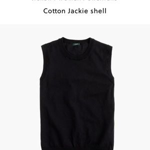 J. Crew 🌸🌸 cotton Jackie shell black vest size S
