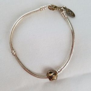 Pandora bracelet with apple charm