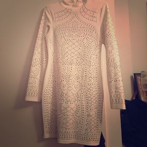 White sequined dress