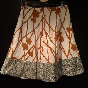 Anthropologie knee-length A-line skirt