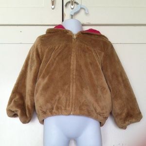 GYMBOREE Faux Fur Bunny Ears Hoodie