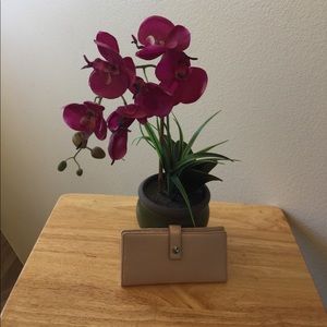 Coach leather checkbook wallet