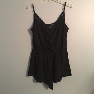 Black romper with lace