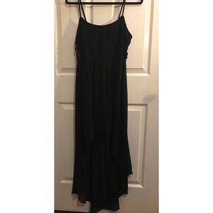 Black High-Low Maxi Dress