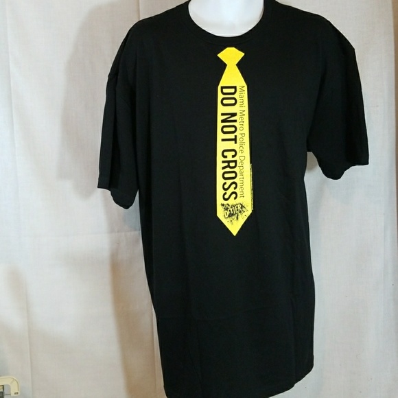 Dexter Miami police dept. Tie Black 2XL tshirt - Picture 1 of 2