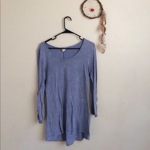 Purple/Blue dress with cut out design in sleeves