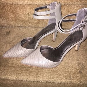 Calvin Klein grey pointed toe strappy heels Calvin Klein grey pointed toe strappy heels