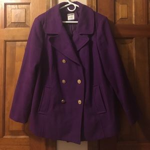 XL purple Pea Coat