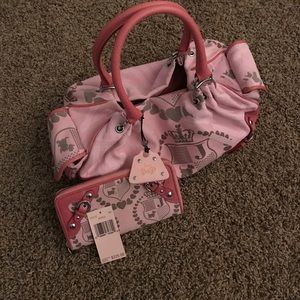 Juicy Couture Matching Satchel & Zip Up Wallet