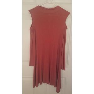 Rose Cold-Shoulder Dress