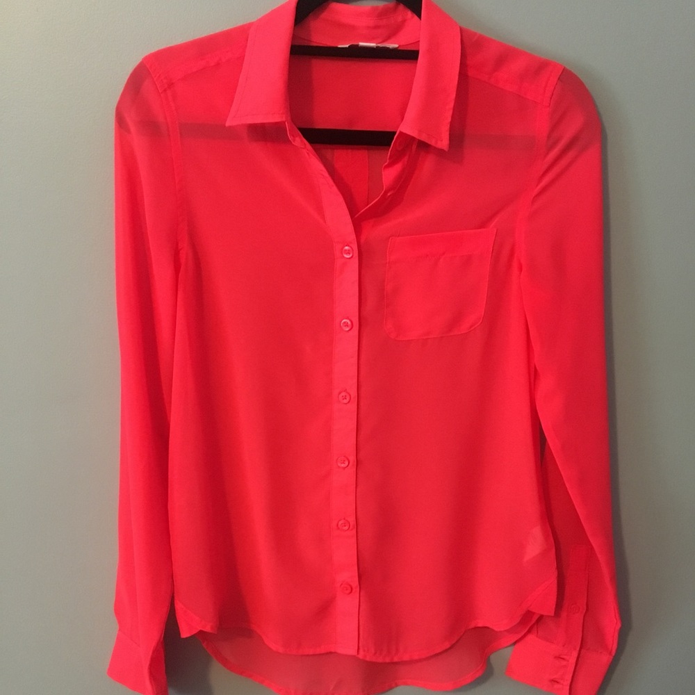 American Eagle button down sheer top
