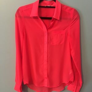 American Eagle button down sheer top