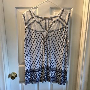 Embroidered Peasant Tank